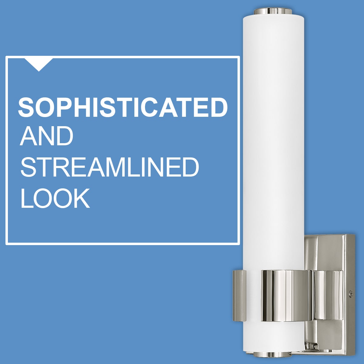 Aiden 4.75-in W 1 -Light Polished Nickel Integrated LED Wall Sconce - Image 9