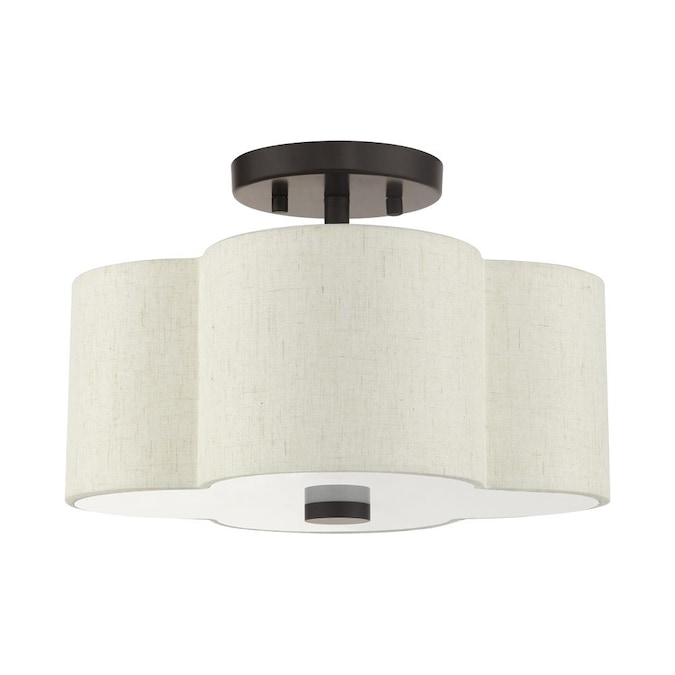 Livex Lighting Solstice 2-Light Matte Bronze Semi mount light - Image 2