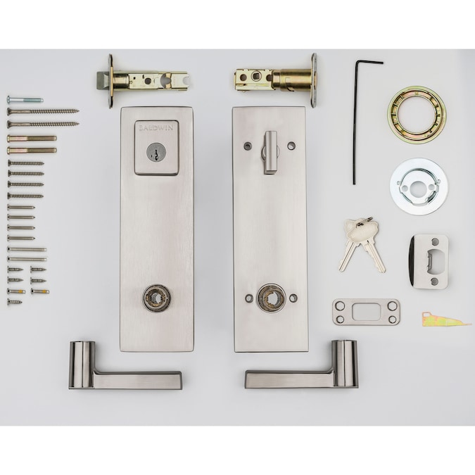 Baldwin Prestige Series Spyglass Satin Nickel Single-Cylinder Deadbolt Keyed Entry Door Handleset with Spyglass Lever and Smartkey - Image 13