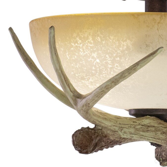 Cascadia Lodge 2-Light Brushed Bronze LED Semi mount light - Image 5