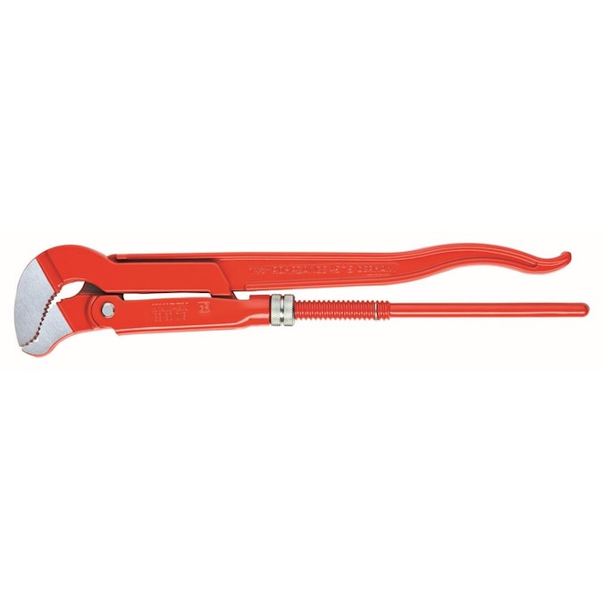 KNIPEX 22-in Chrome Steel Pipe Wrench - Adjustable, Offset Teeth for Better Grip, I-Beam Handle Design