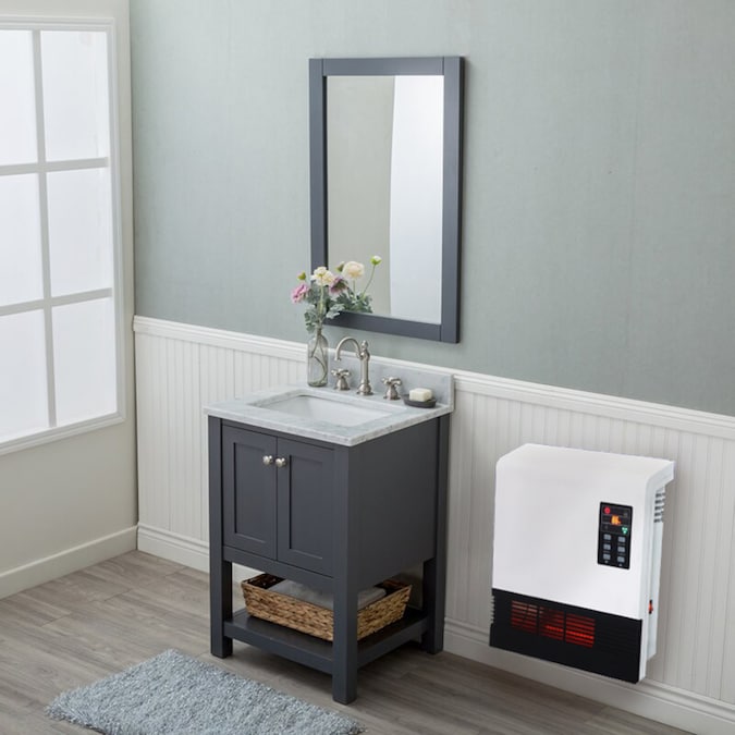 Comfort Glow Up to 1500-Watt Infrared Quartz Wall Mount Indoor Electric Space Heater with Thermostat and Remote Included - Image 2