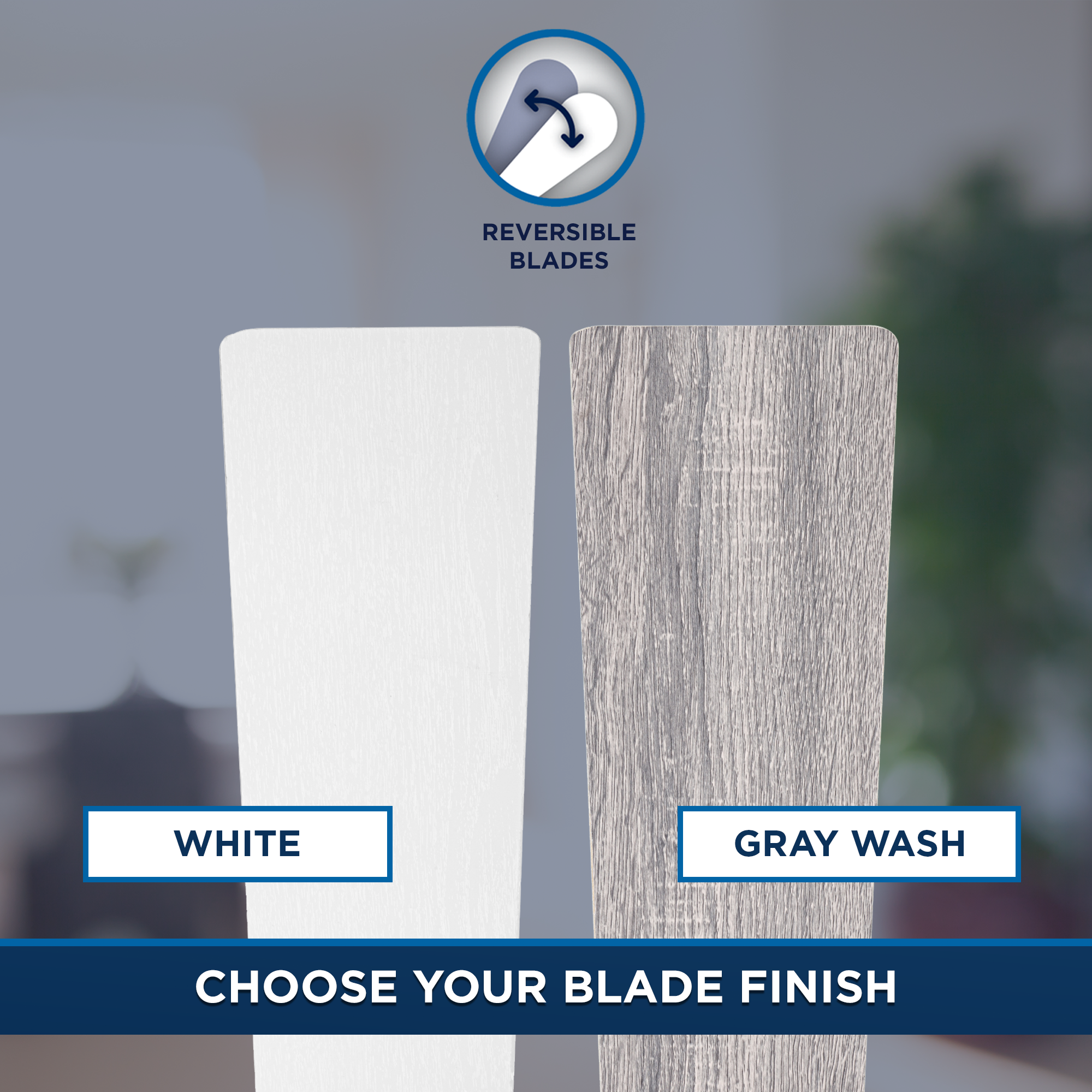 Kennerly 44-in Integrated LED Outdoor White with White/Gray Wash Blades Ceiling Fan With Light ( 5 -Blade ) - Image 5