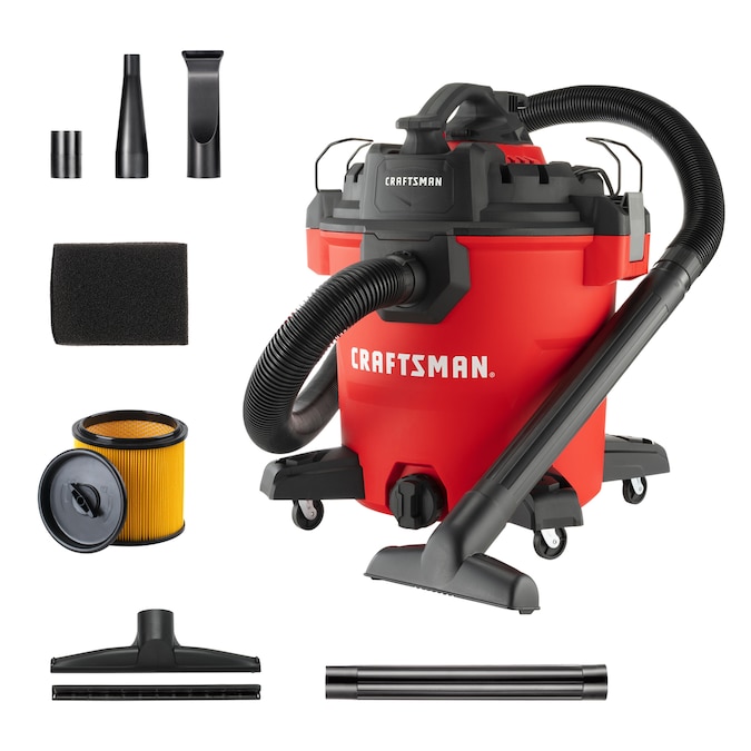 CRAFTSMAN Detachable Blower 12-Gallons 6-HP Corded Wet/Dry Shop Vacuum with Accessories Included