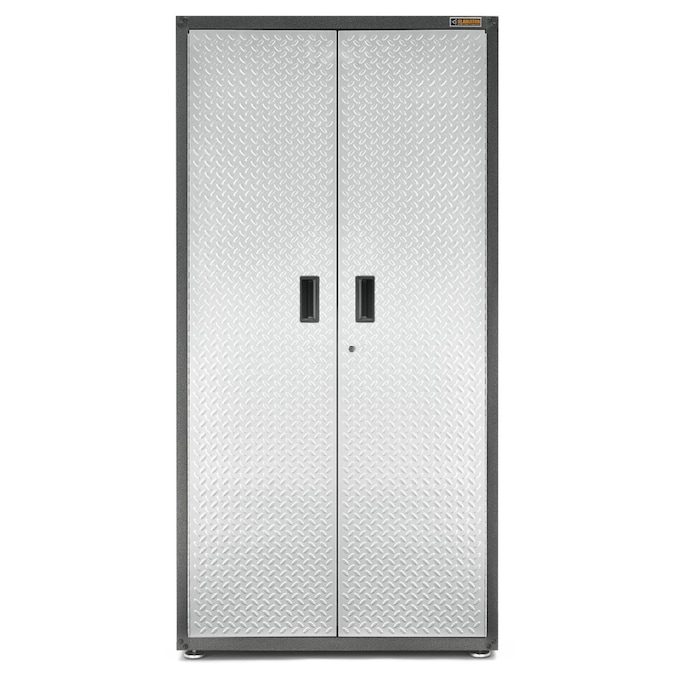 Gladiator Ready-to-Assemble Jumbo GearBox 36-in W x 72-in H x 24-in D Freestanding or Wall-mounted Steel Garage Cabinet in Gray