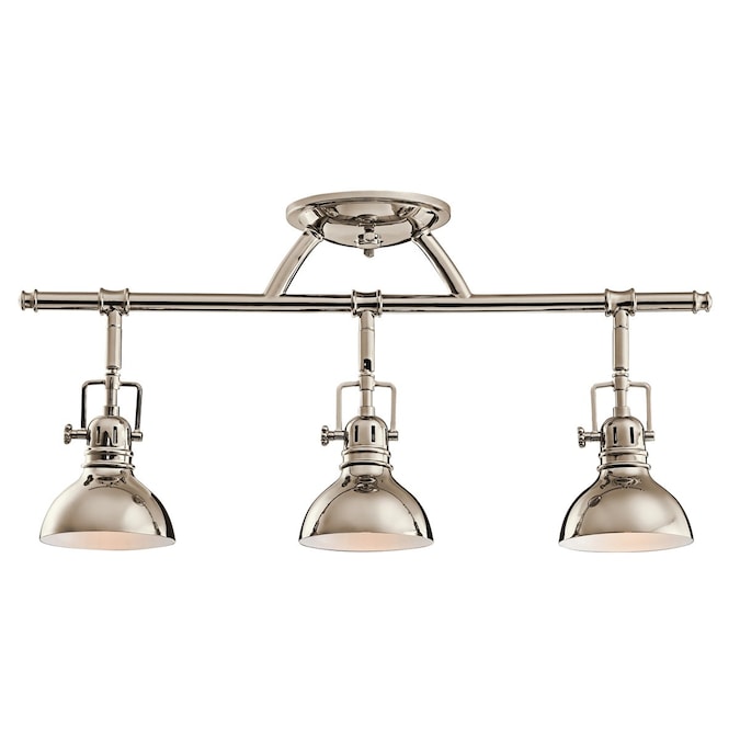 Kichler Hatteras Bay 22.75-in 3-Light Polished Nickel Gu10 Pin Base Coastal Track Bar