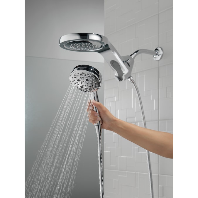 Delta HydroRain Polished Nickel 6-in Round Dual/Combo Rain Shower Head 2.5-GPM (9.5-LPM) - Image 16
