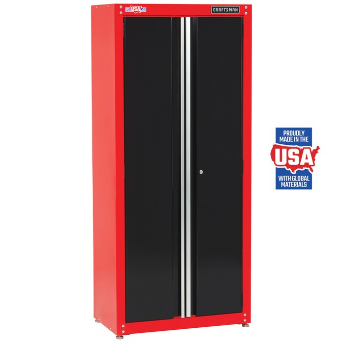 CRAFTSMAN 32-in W x 74-in H x 18-in D Freestanding Steel Garage Cabinet in Red