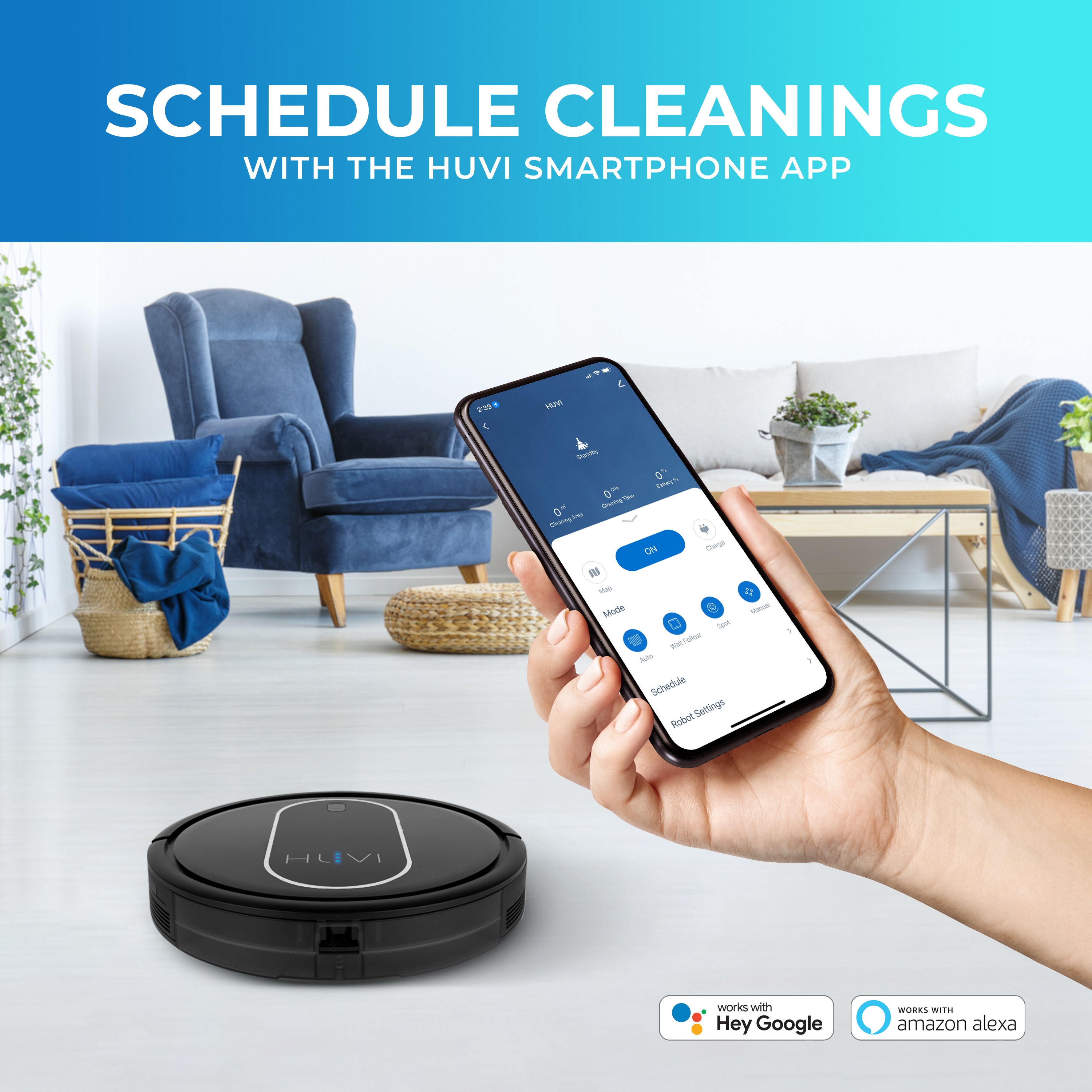 Huvi Auto Charging Pet Robotic Vacuum with HEPA Filter - Image 11