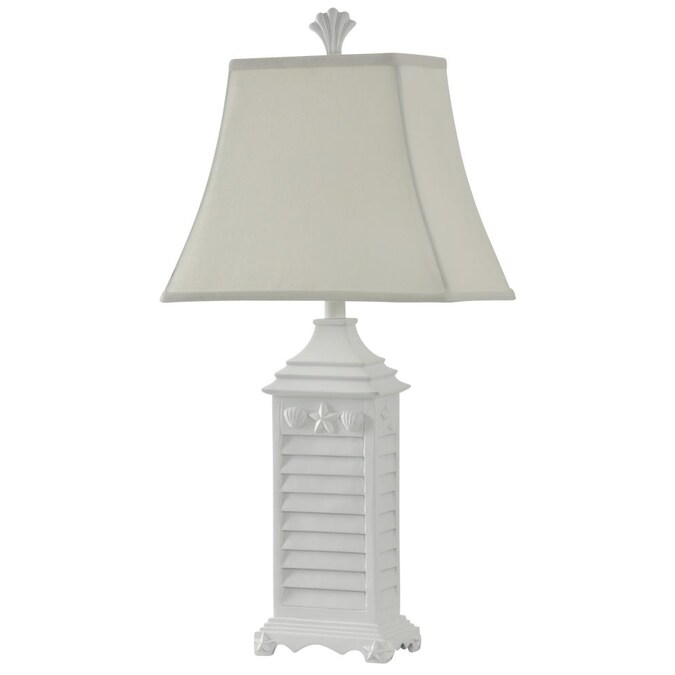 StyleCraft Home Collection 29-in White Of Monterey On/Off Switch Table Lamp with Fabric Shade
