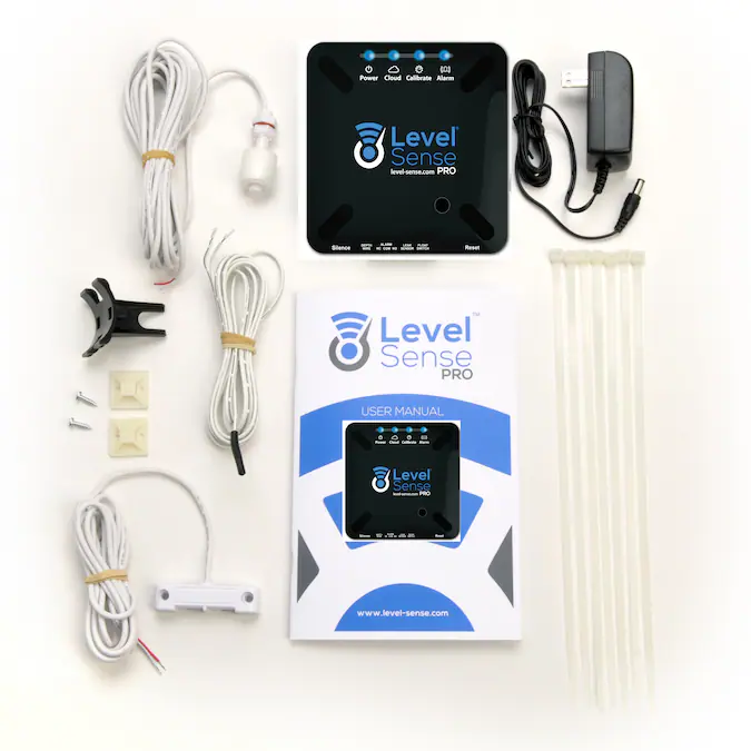 Level Sense Wi-Fi Enabled Sump Pump Monitor, High Water Alarm Indoor Smart Water Leak Detector