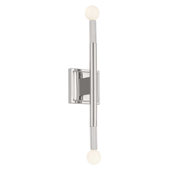 Kichler Odensa 5-in W 2-Light Polished Nickel Modern/Contemporary Incandescent Wall Sconce