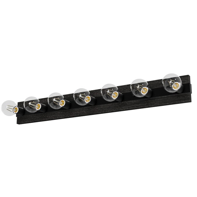 Hunter Donelson 36-in 7-Light Satin Black LED Rustic Vanity Light