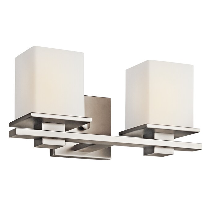 Kichler Tully 15-in 2-Light Antique Pewter Modern/Contemporary Vanity Light - Image 3