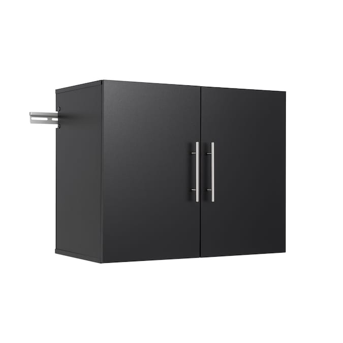 Prepac HangUps 30-in W x 24-in H x 16-in D Wall-mounted Composite Wood Garage Cabinet in Black