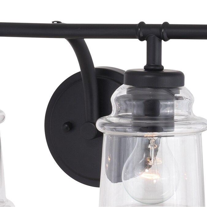 Cascadia Toledo 30.5-in 4-Light Matte Black Industrial Vanity Light - Image 5