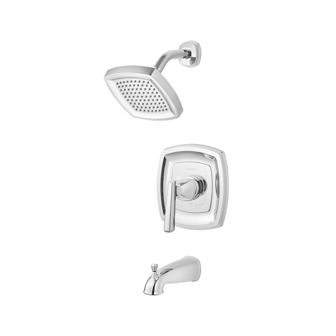 American Standard Edgemere Polished Chrome 1-handle Single Function Square Shower Faucet - Image 3