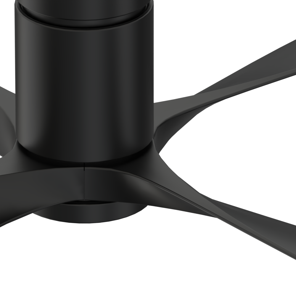 AireFlush 52-in Color-Changing Integrated LED Outdoor Flush Mount Black with Black Blades Ceiling Fan With Light - Remote Included ( 4 -Blade ) - Image 6