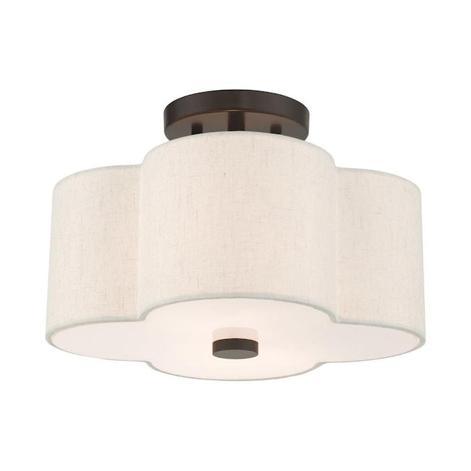 Livex Lighting Solstice 2-Light Matte Bronze Semi mount light - Image 3
