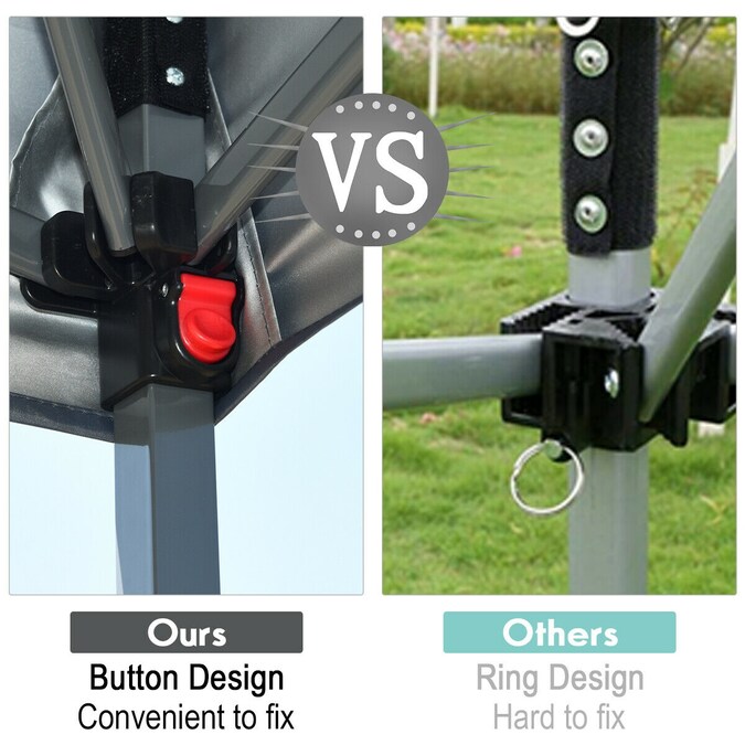 Clihome 8-ft x 8-ft Square Blue Pop-up Canopy - Image 7