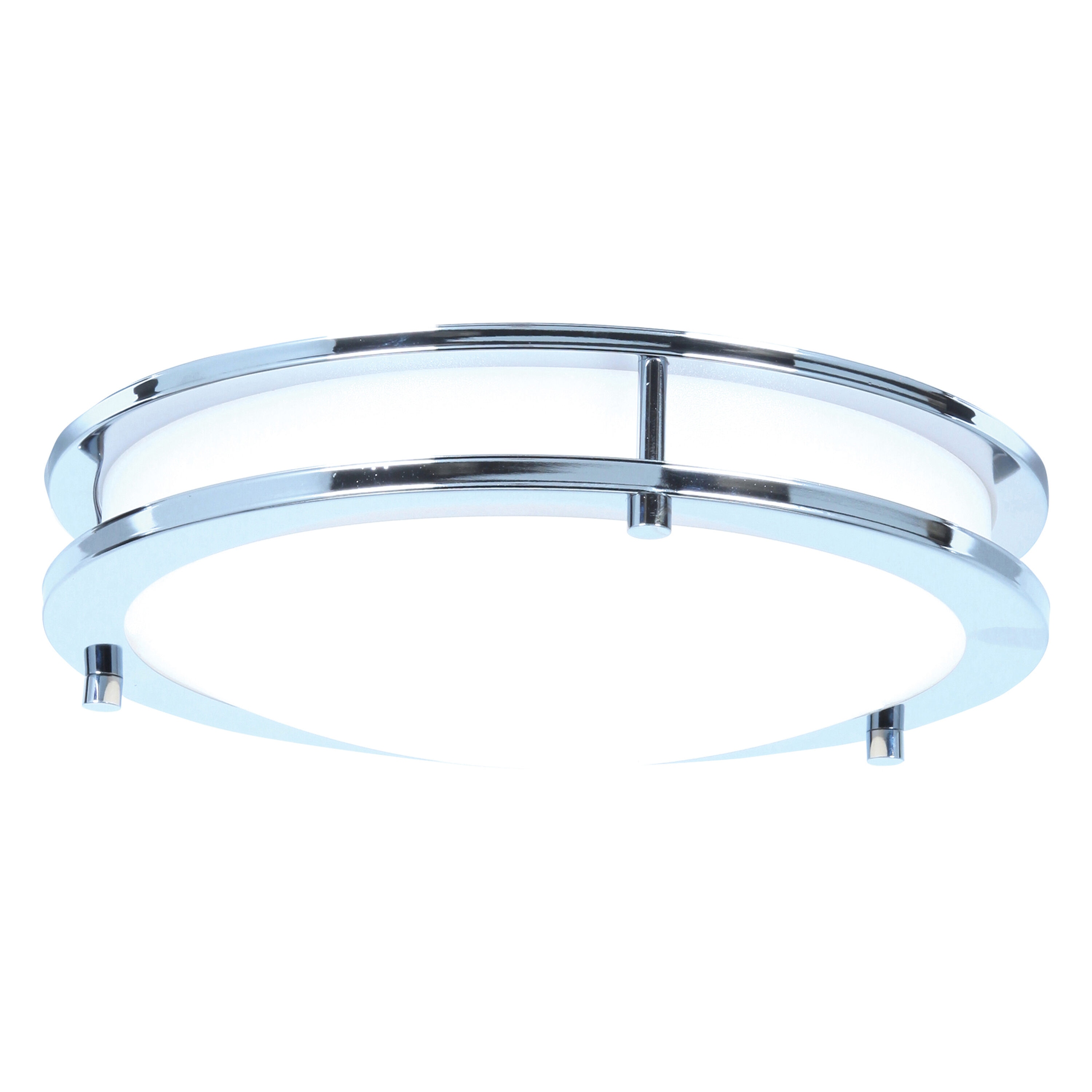 Solero 1 -Light 14-in Gloss Chrome Integrated LED Flush Mount Light