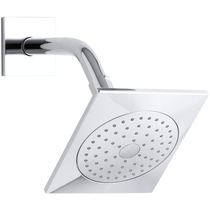ER Loure Polished Chrome 5.25-in Rectangle Fixed Shower Head 2.5-GPM (9.5-LPM)