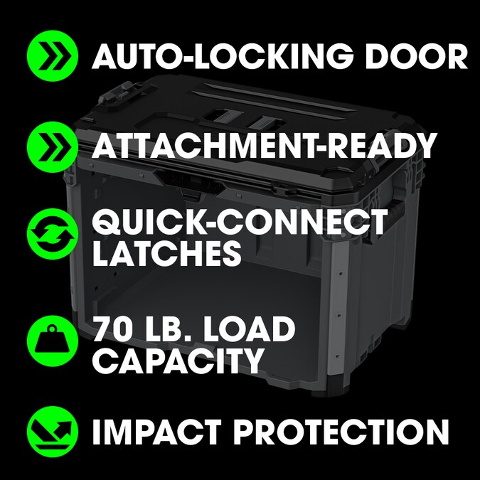 FLEX STACK PACK 15.1-in W x 16.3-in H x 22-in D Gray Polypropylene Tool Box - Image 7