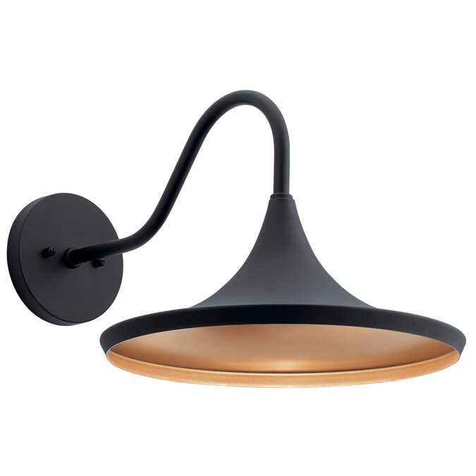 Kichler Elias 11.5-in H Black Integrated LED Outdoor Wall Light