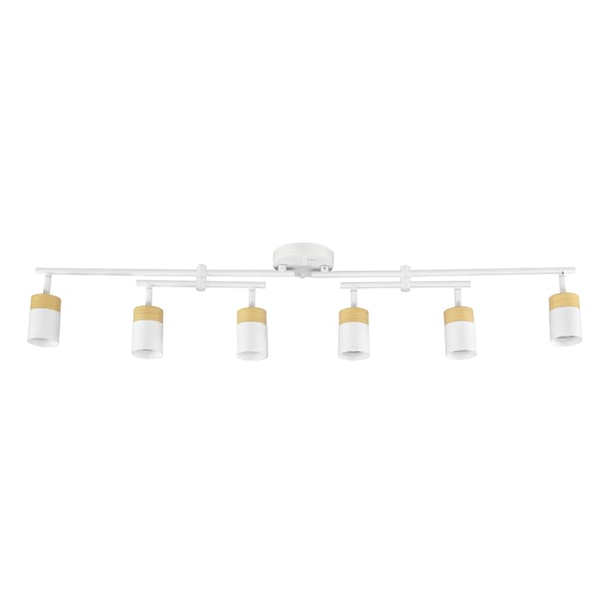 Globe Electric 8.4-in 6-Light Matte White dimmable Gu10 Pin Base Modern/Contemporary Flush Mount