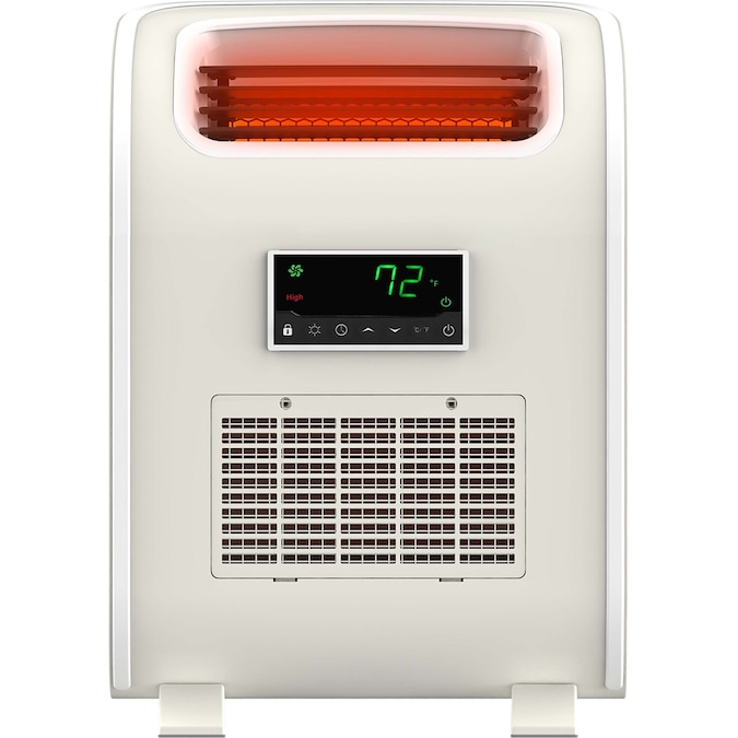 Lifesmart Up to 1500-Watt Infrared Quartz Compact Personal Indoor Electric Space Heater with Thermostat and Remote Included