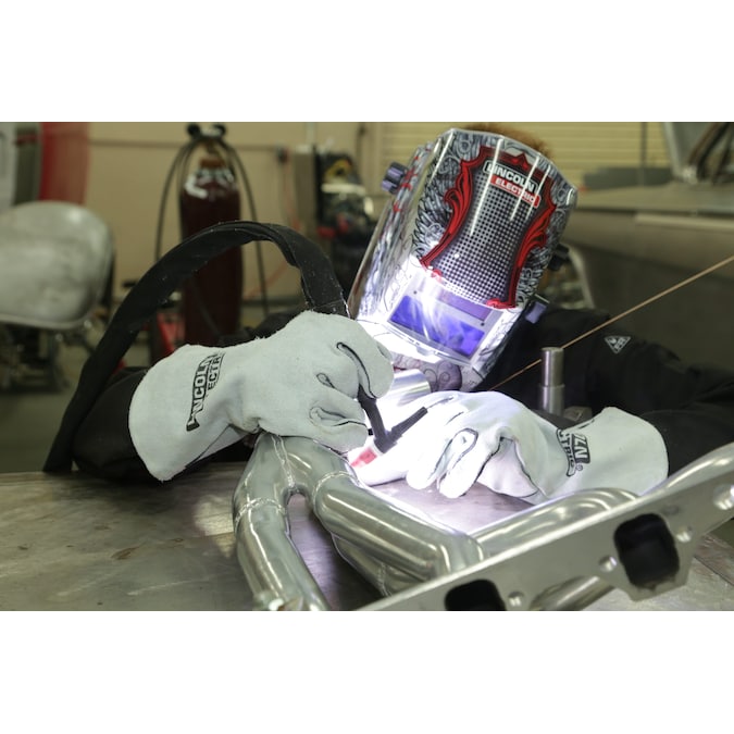Lincoln Electric Auto Darkening Variable Shade White and Red Welding Helmet - Image 5
