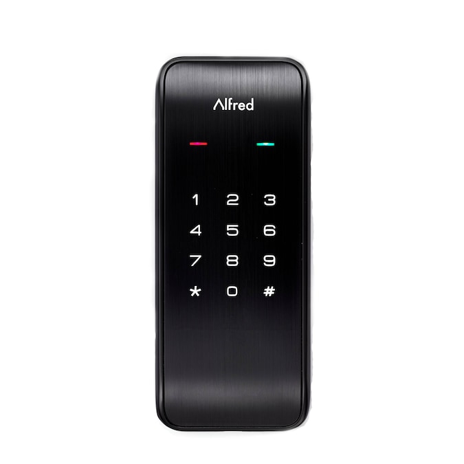 Alfred DB2 Black Smart Lock Electronic Deadbolt Bluetooth Touchscreen Keypad
