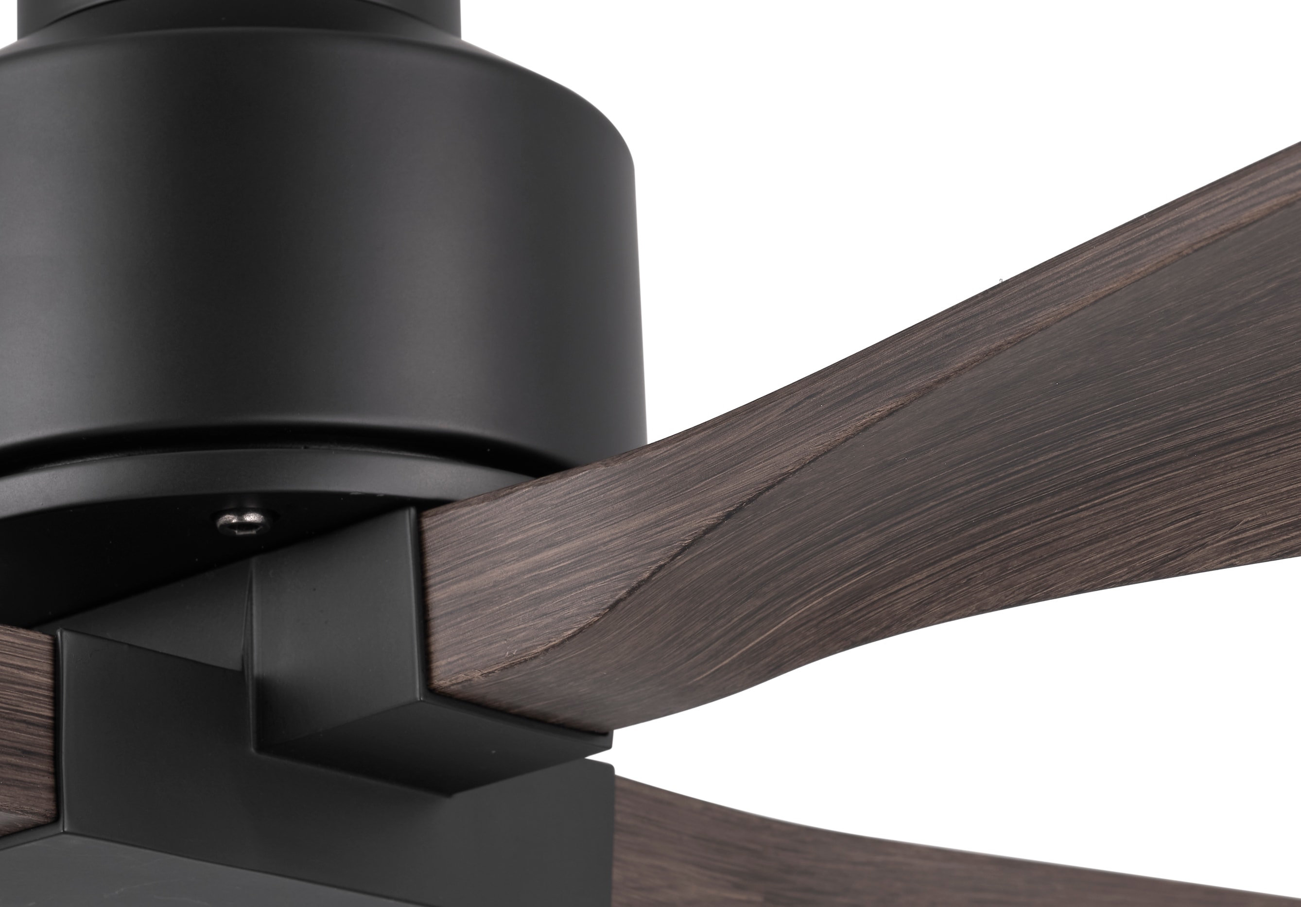 Shorehaven 56-in Outdoor Matte Black with Dark Teak Blades Ceiling Fan Without Light - Remote Included ( 4 -Blade ) - Image 7