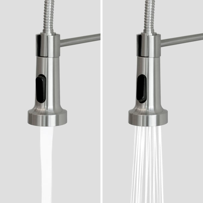 Presenza 28-in x 22-in 1-Basin Brushed Steel Drop-In Utility Tub with Faucet - Image 4