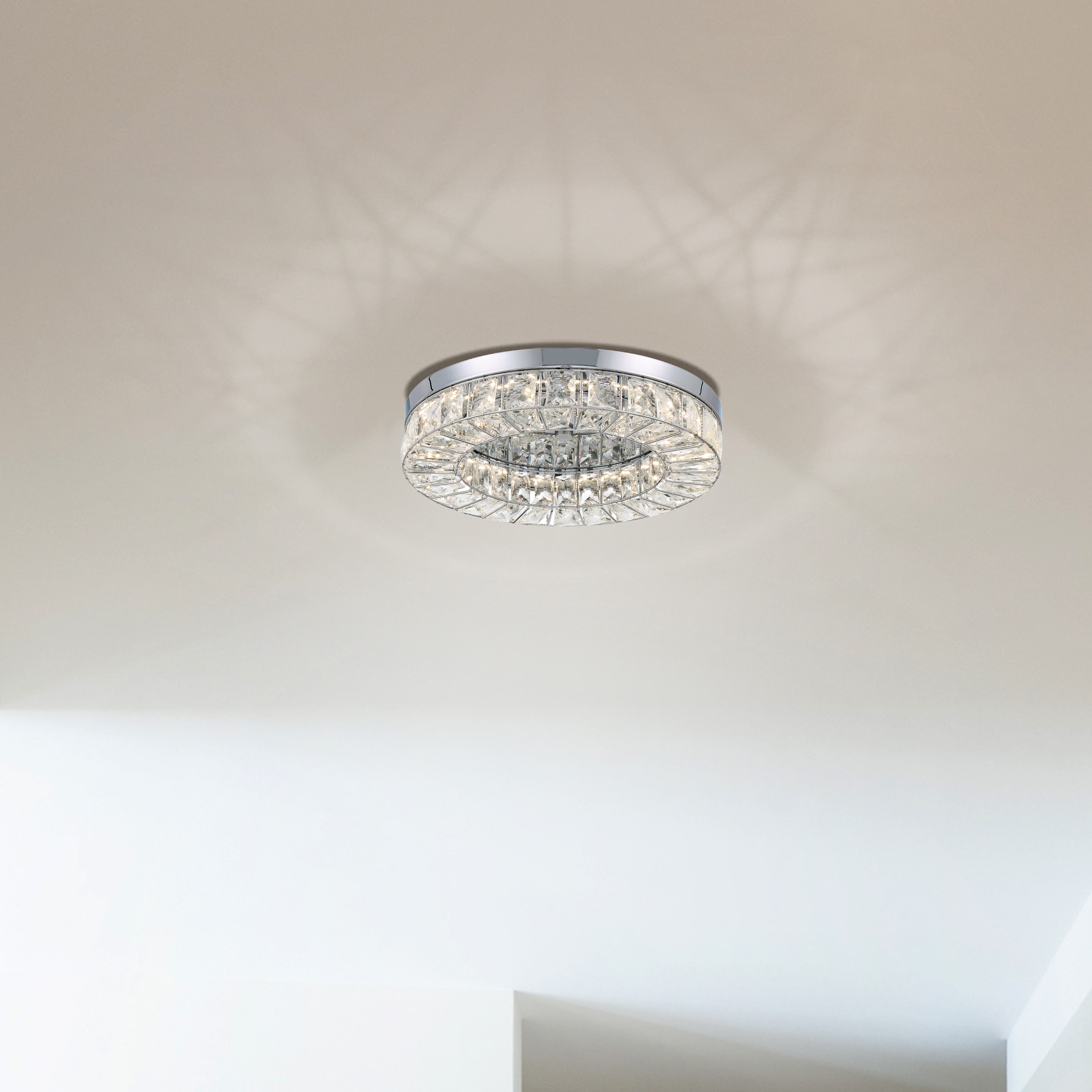 Aurelis 1 -Light 13.5-in Polished Chrome Integrated LED Flush Mount Light