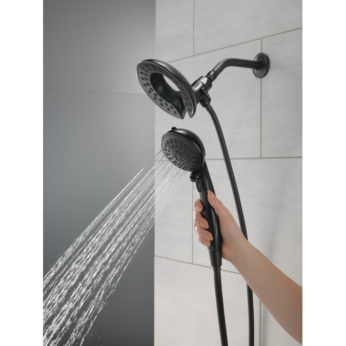 Delta Saylor Matte Black 6.81-in Round Dual/Combo Shower Head 1.75-GPM (6.6-LPM) - Image 10