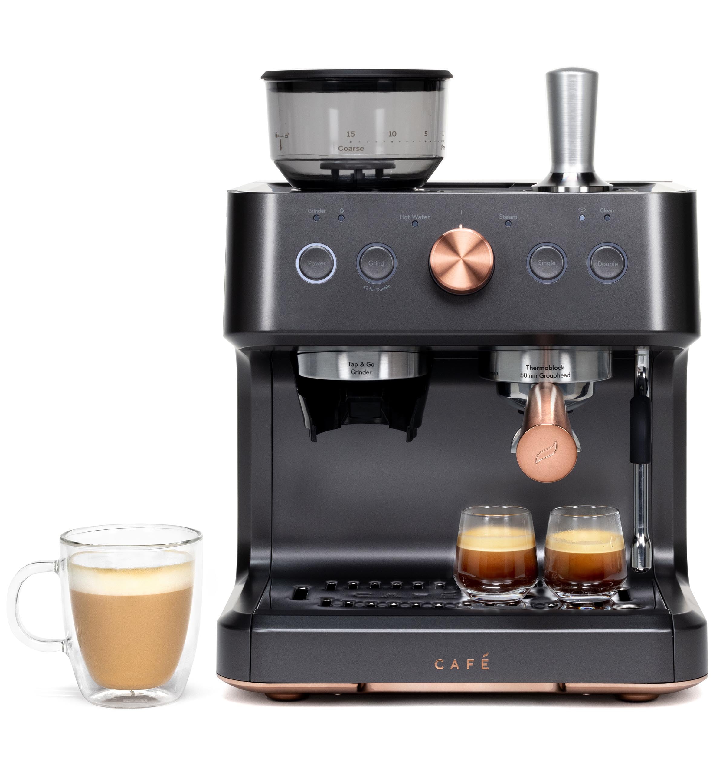 Bellissimo Semi automatic Stainless steel Programmable Wi-Fi Espresso Machine with Drip Tray ( Matte Black )