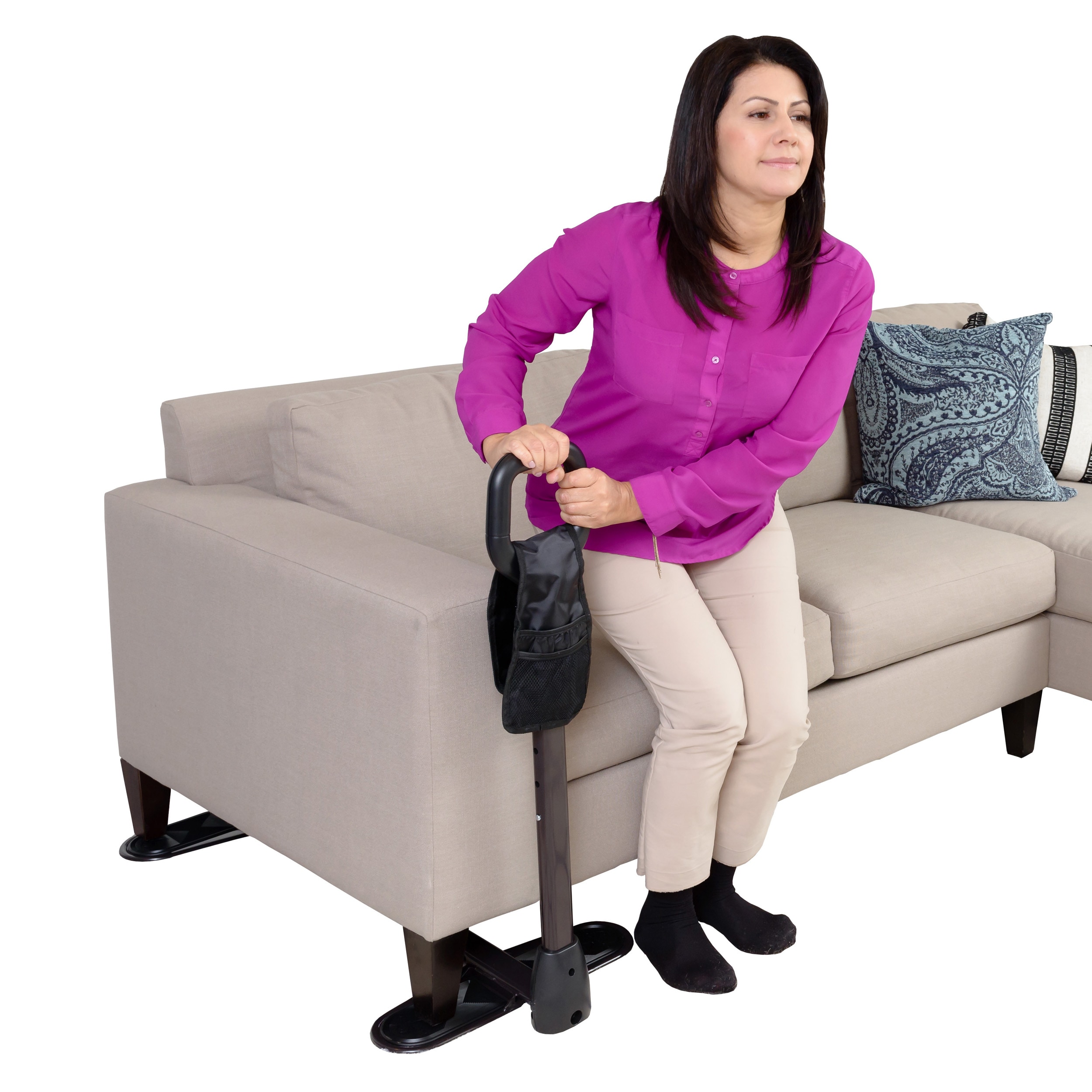 Couch Cane with Organizer Pouch