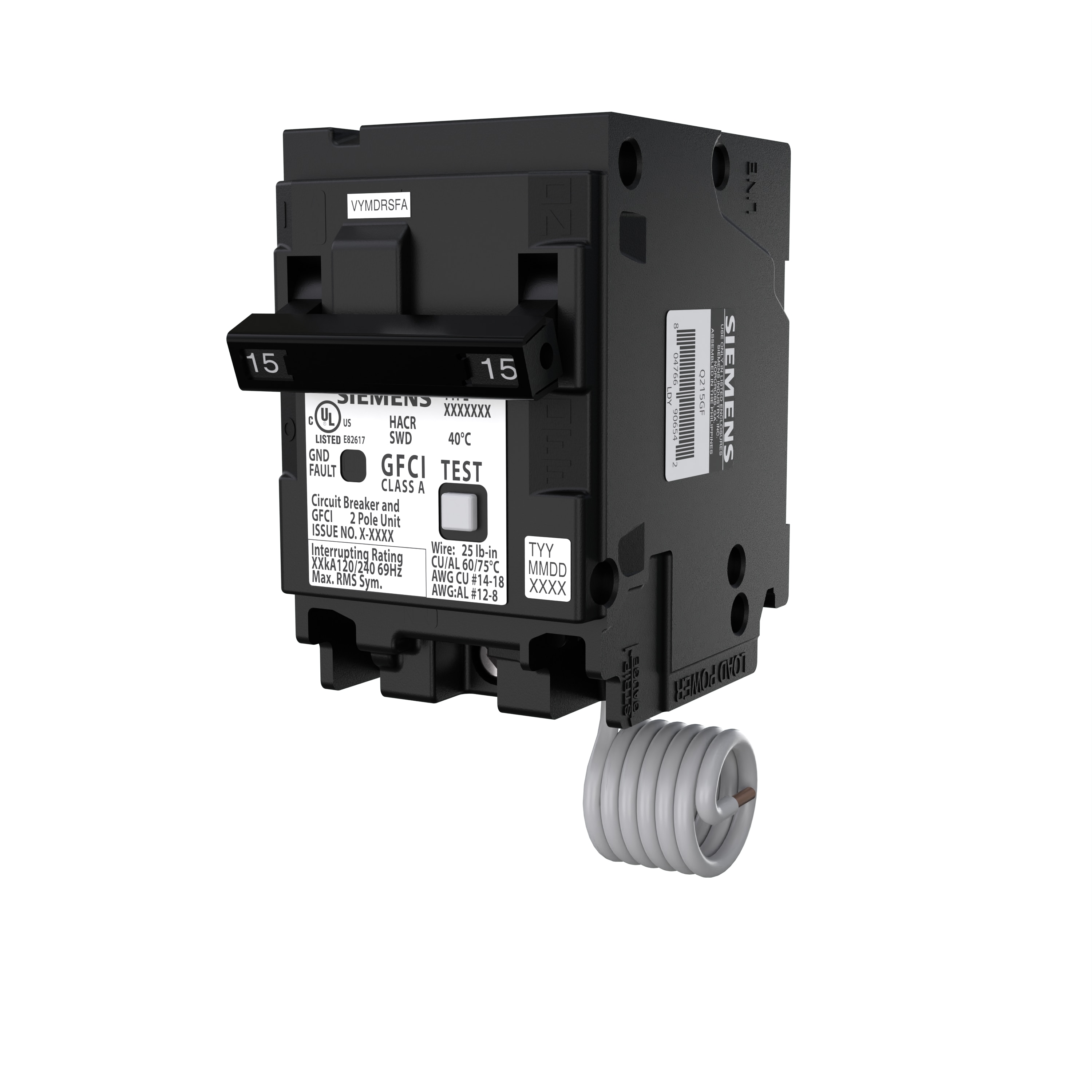 QPFB 15-amp 2 -Pole GFCI Circuit Breaker