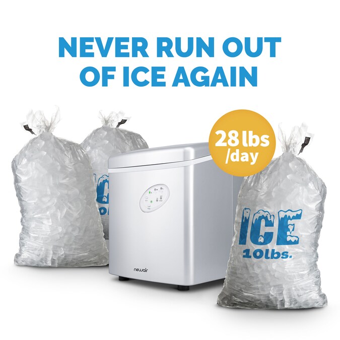 NewAir 28-lb Ice Per day Countertop or Portable Bullet Ice Maker (Silver) - Image 4