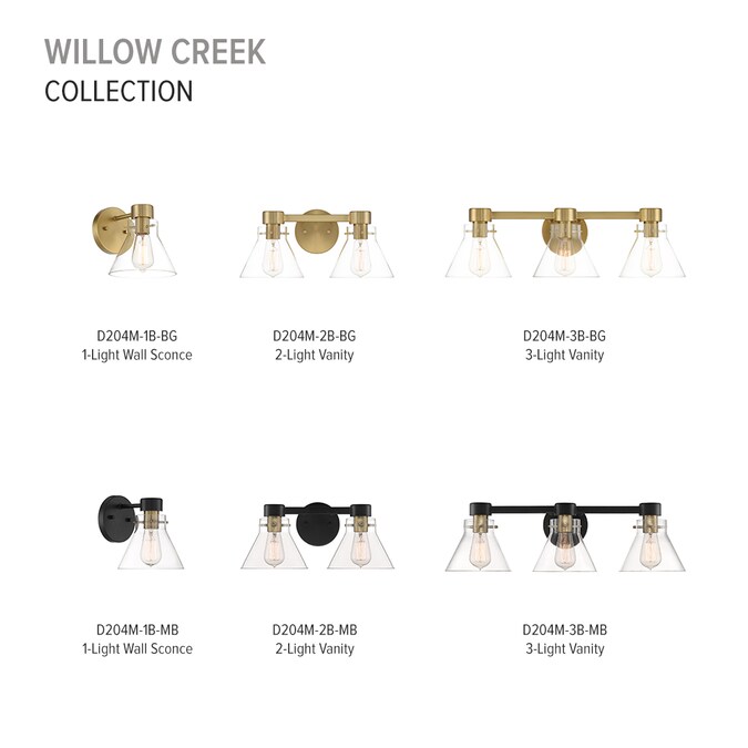 Designers Fountain Willow Creek 25-in 3-Light Matte Black Industrial Vanity Light - Image 5