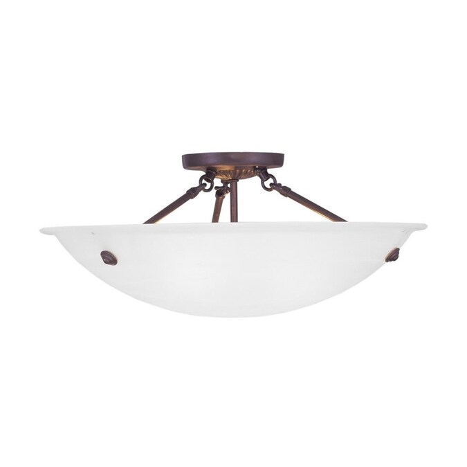 Livex Lighting Oasis 1-Light Bronze Semi mount light