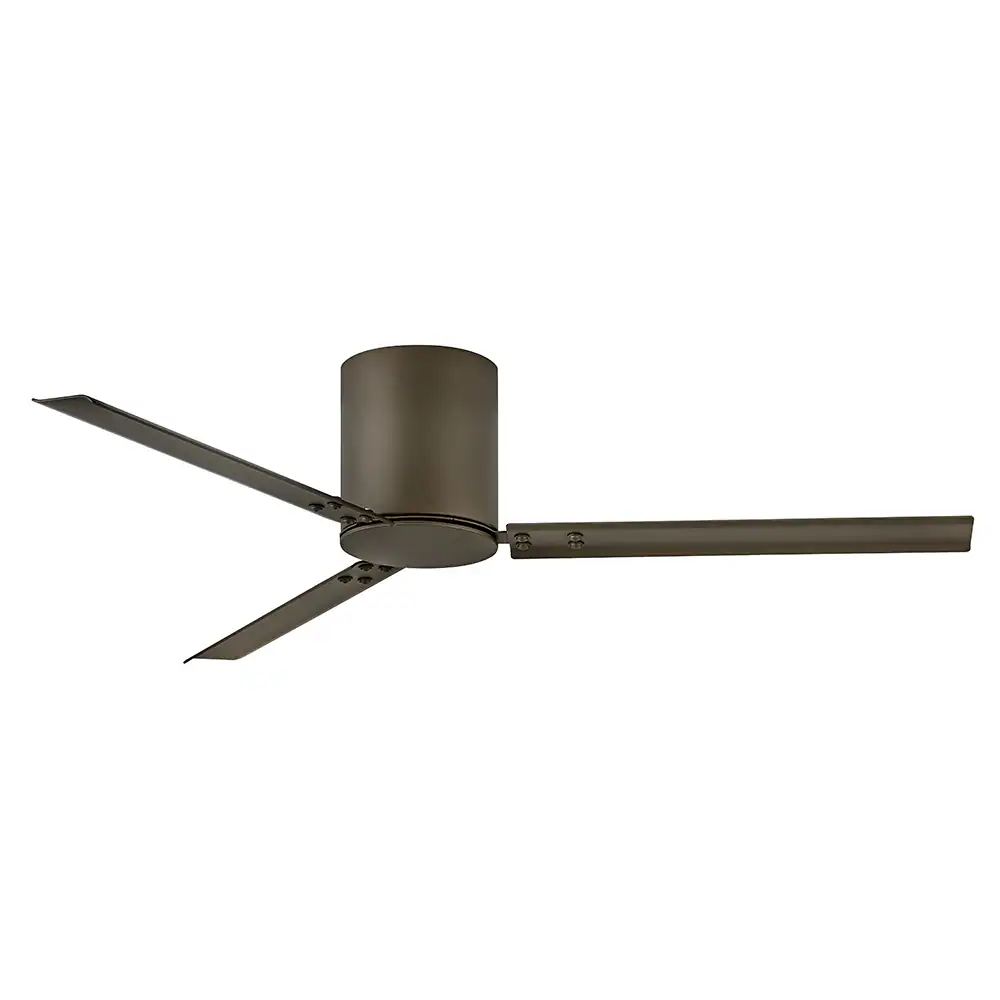 Indy Flush 58-in Outdoor Flush Mount Smart Metallic Matte Bronze with Metallic Matte Bronze Blades Ceiling Fan Without Light - Remote Included ( 3 -Blade )