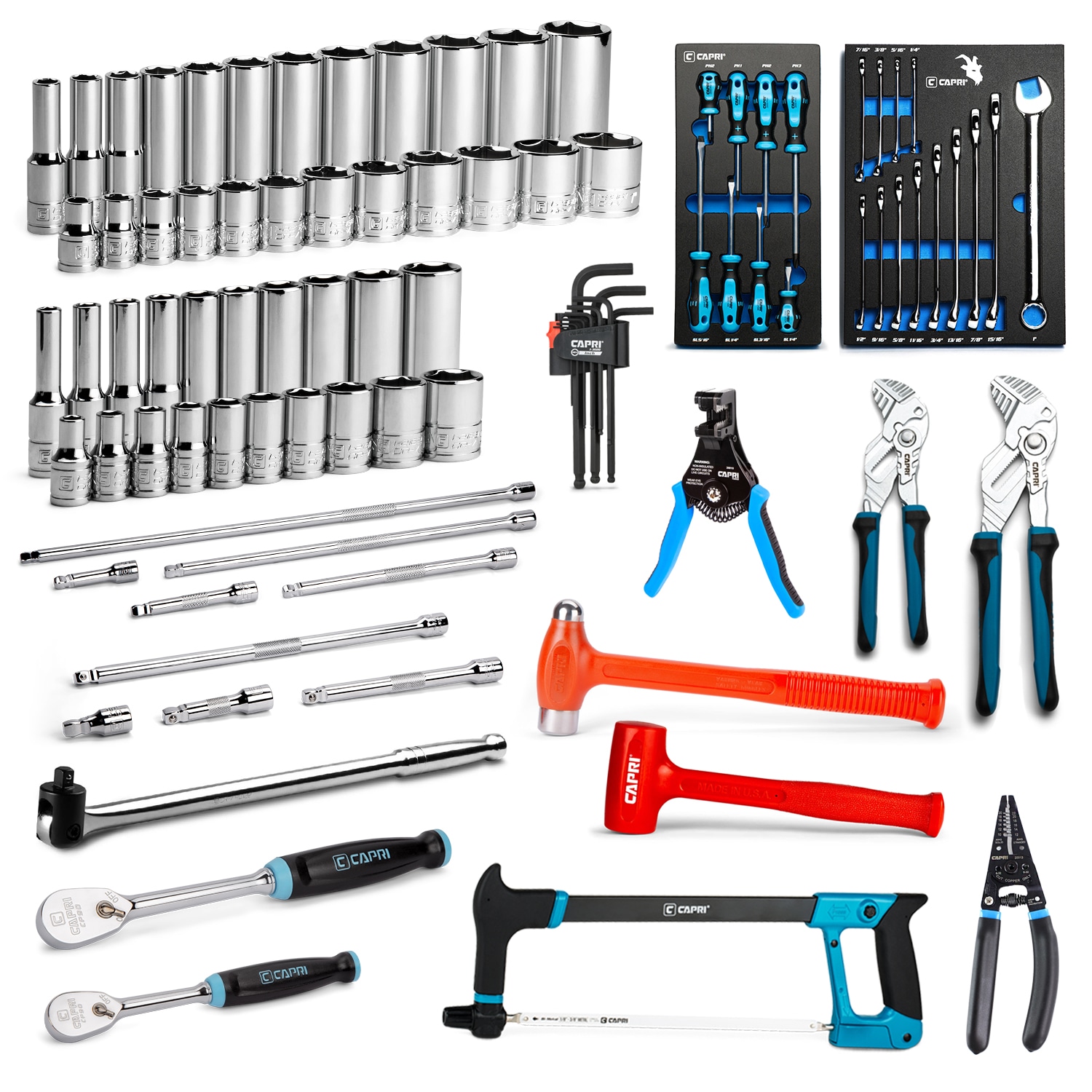 93 -Piece Standard (SAE) Chrome Mechanics Tool Set (no case)