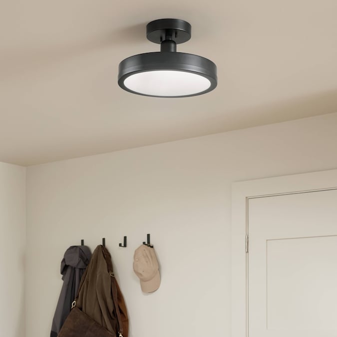 Kichler Riu 1-Light Black LED Flush Mount Light - Image 7