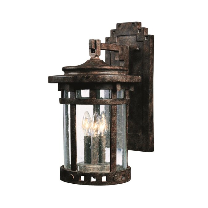Maxim Lighting Santa Barbara DC 3-Light 20-in H Distressed Brown Outdoor Wall Light