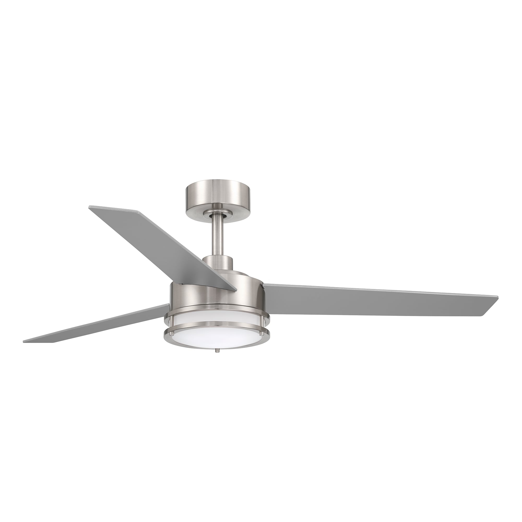 Cassini 52-in Color-Changing Integrated LED Outdoor Flush Mount Smart Brushed Nickel with Silver Blades Ceiling Fan With Light - Remote Included ( 3 -Blade ) - Image 11