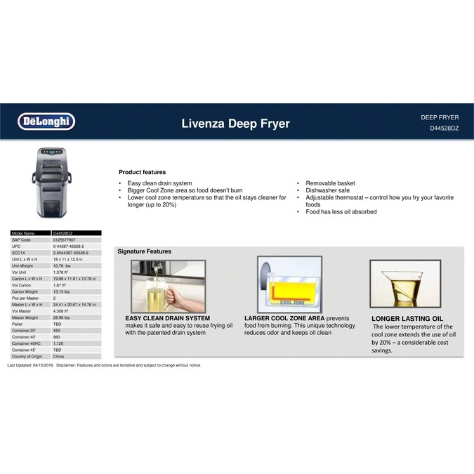 De'Longhi Livenza 4-Quart Dual Zone Deep Fryer - Image 6