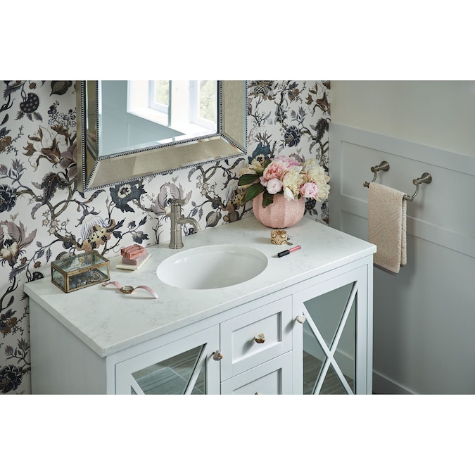 Moen Belfield Brushed Nickel Single Hole 1-Handle WaterSense Bathroom Sink Faucet with Drain and Deck Plate - Image 5