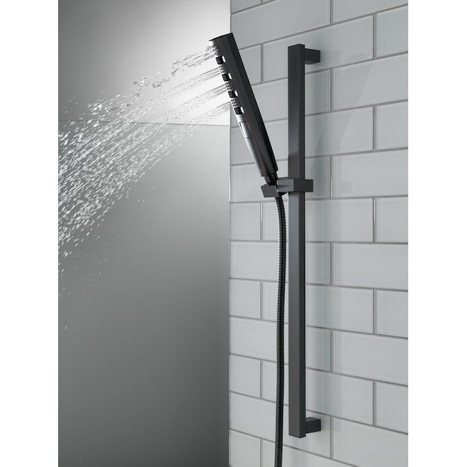 Delta Universal Showering Components Matte Black 3.5-in Rectangle Handheld Shower Head 1.75-GPM (6.6-LPM) - Image 17